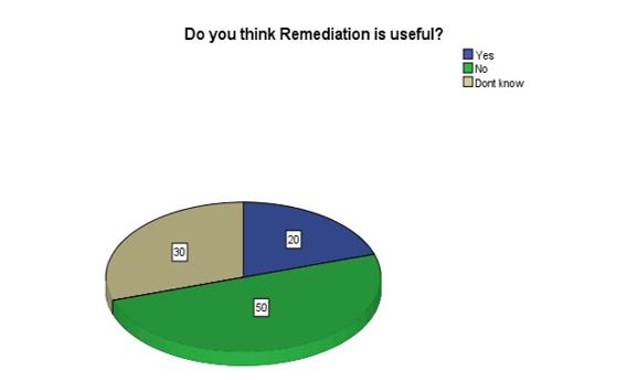Students’ understanding of the usefulness of remedial education