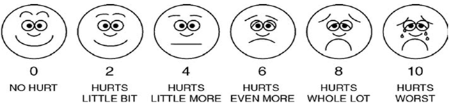 Visual Analogue Scale (VAS) (Wong et al., 2001)